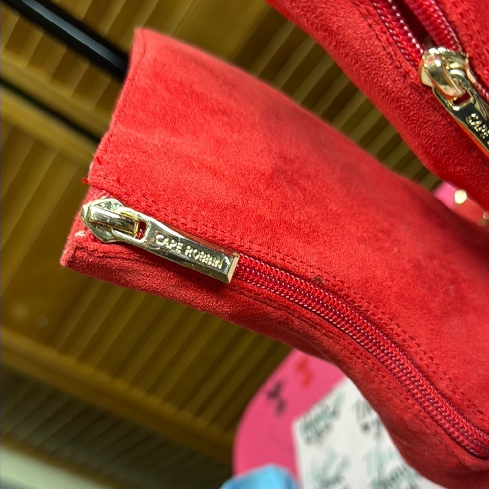 Cape Robbin . Red Embellished Ankle Booties - Picture 7 of 9